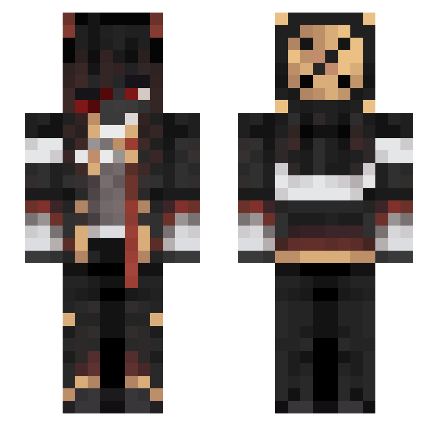 V3lerina Minecraft skin, front and back view