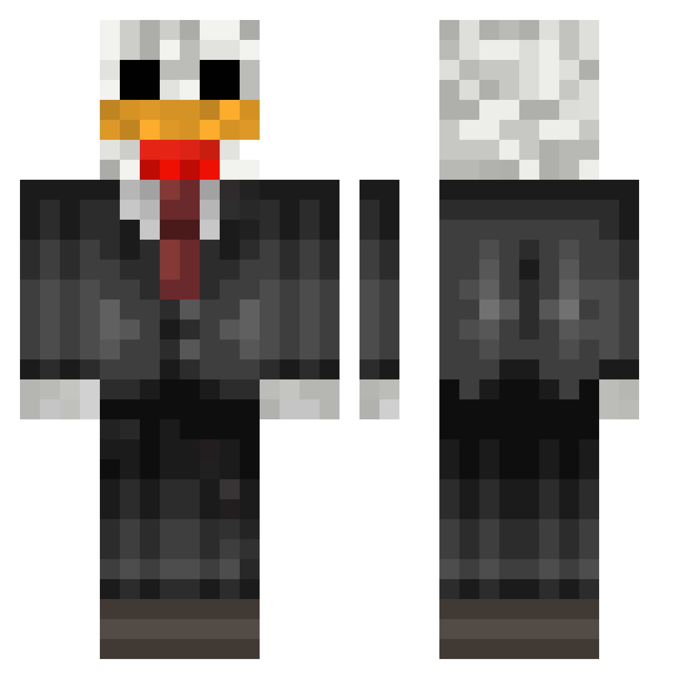 SpartenChicken Minecraft skin, front and back view