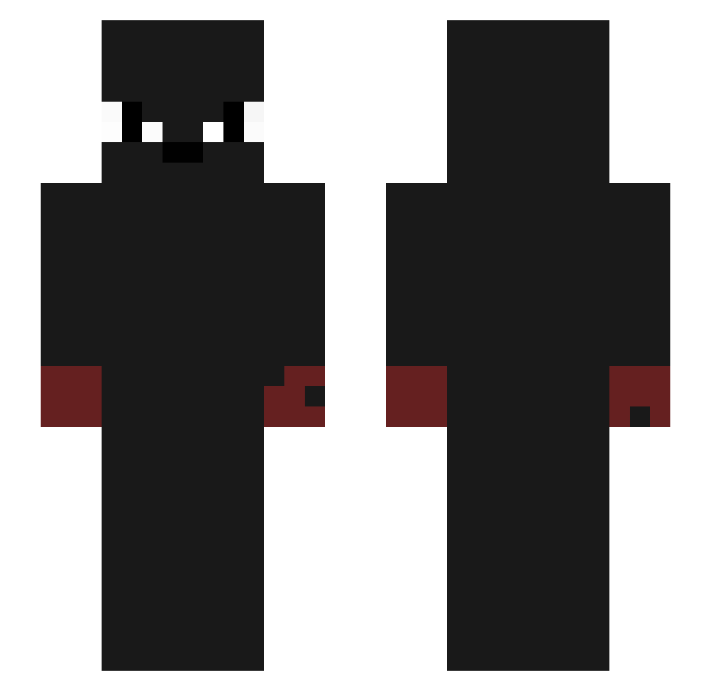 luffy_19_ Minecraft skin, front and back view