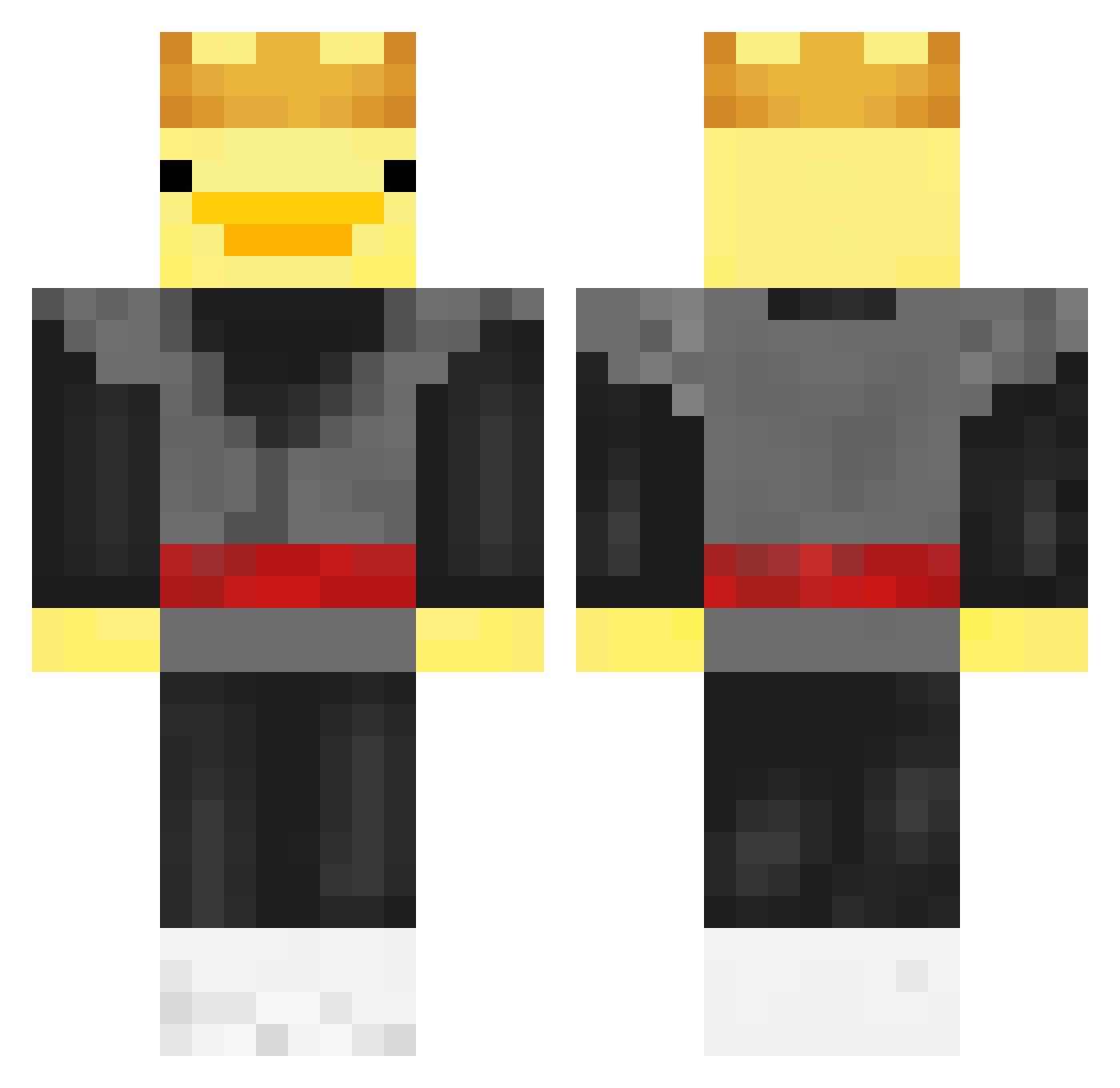 Tochis_YT Minecraft skin, front and back view