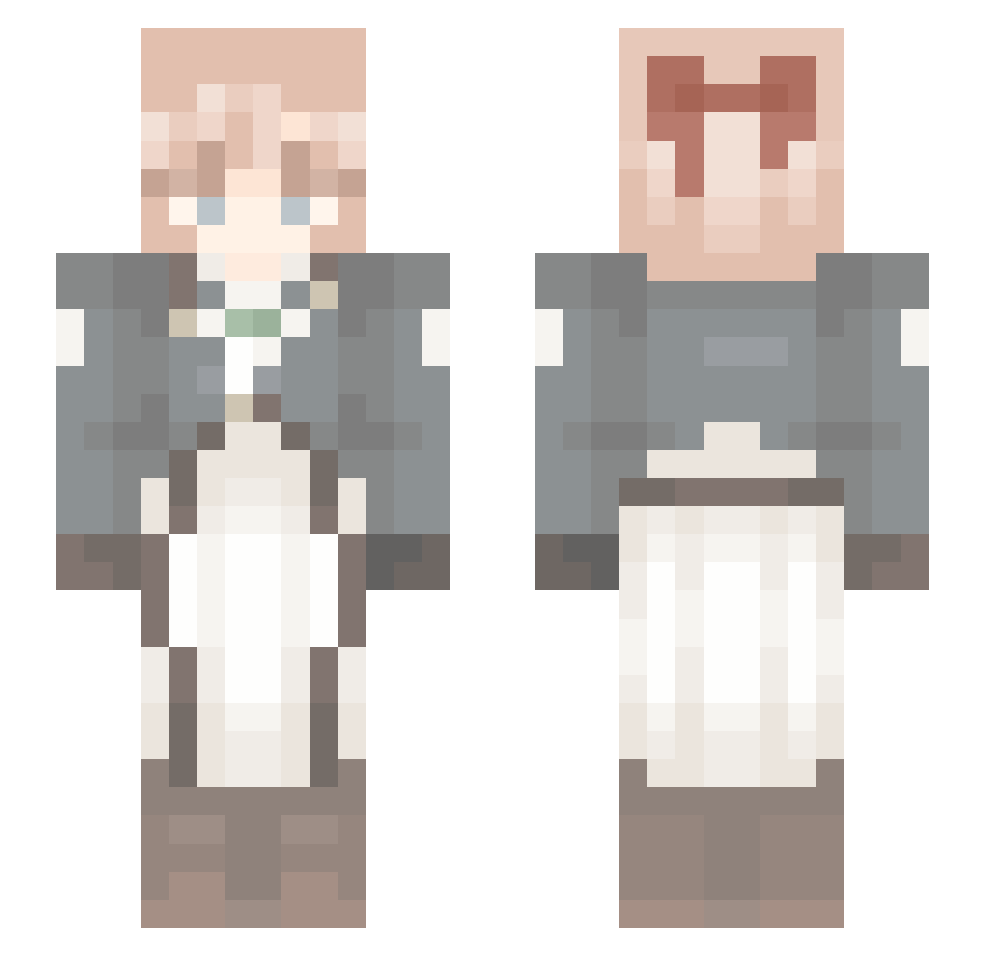 Zer0416 Minecraft skin, front and back view