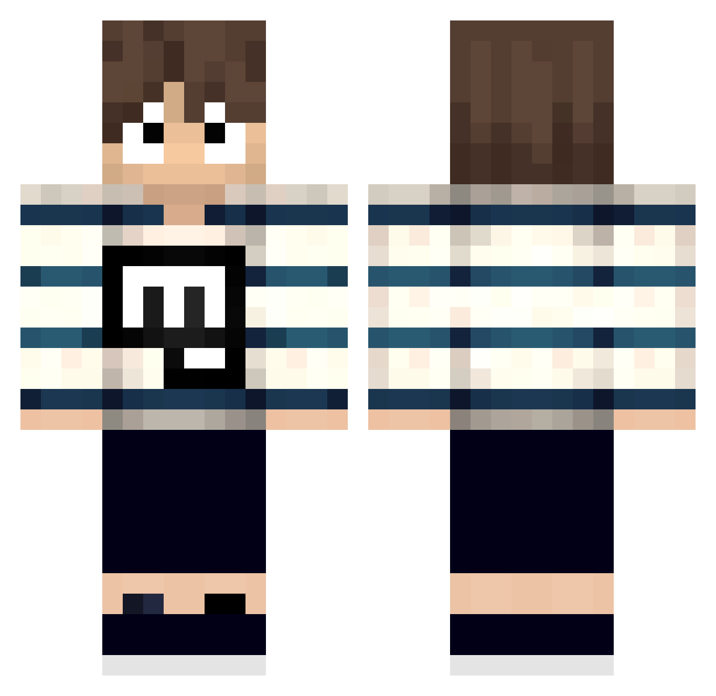 wDarkiih Minecraft skin, front and back view