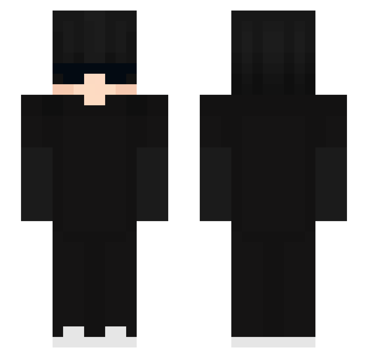 Justy499 Minecraft skin, front and back view