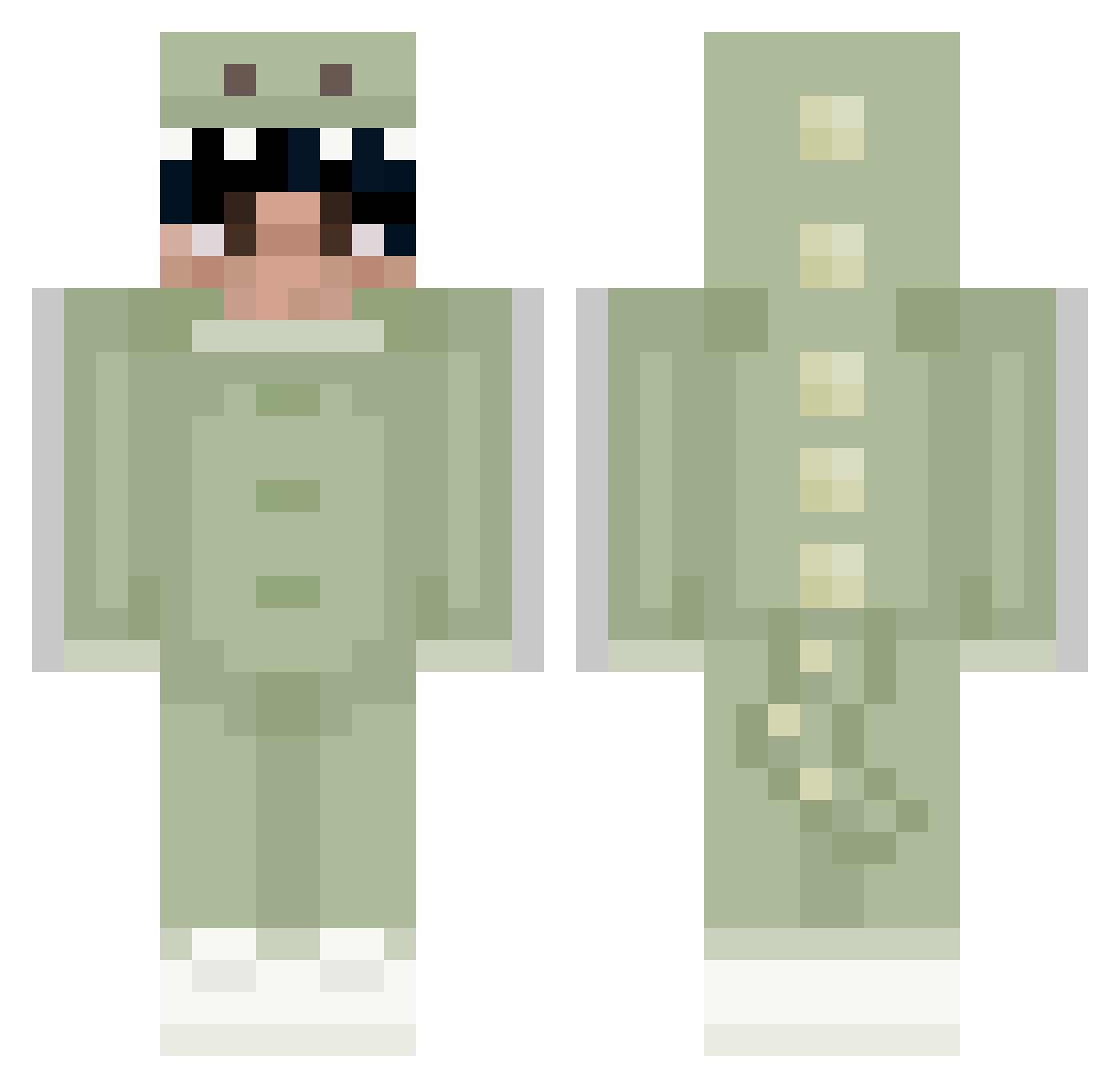 Shad0wB1adee Minecraft skin, front and back view
