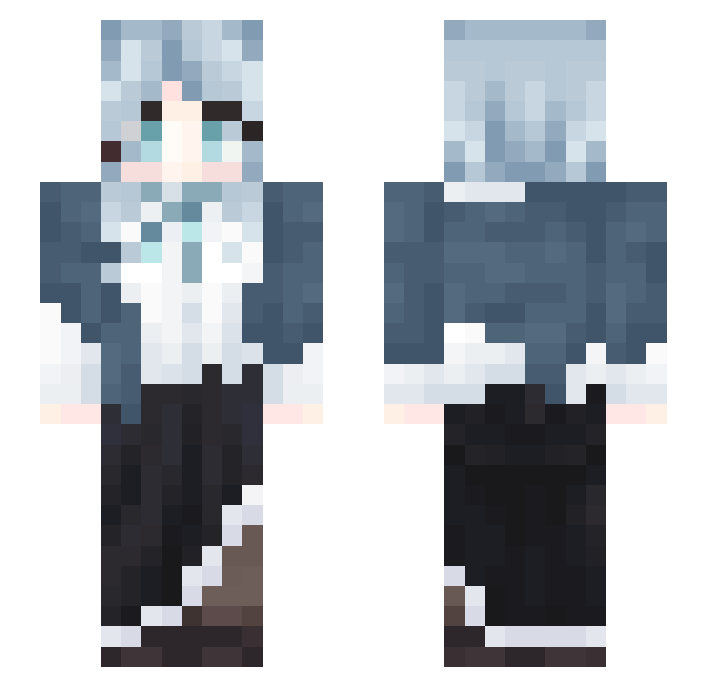 TheTimeTrap Minecraft skin, front and back view