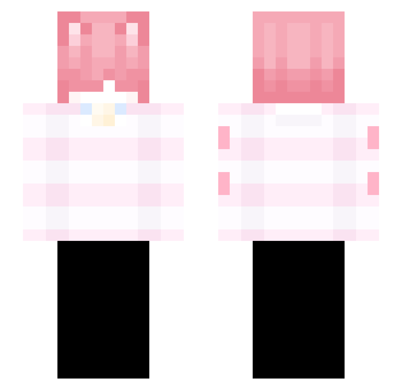 Batfangg Minecraft skin, front and back view