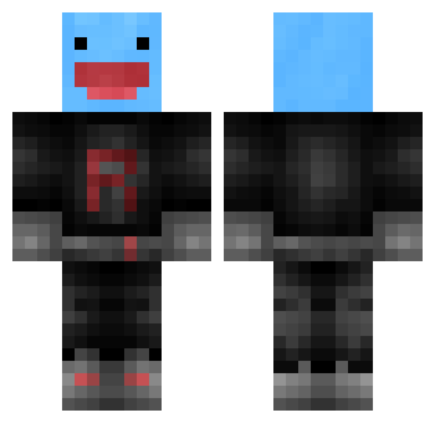 Ghost130702 Minecraft skin, front and back view