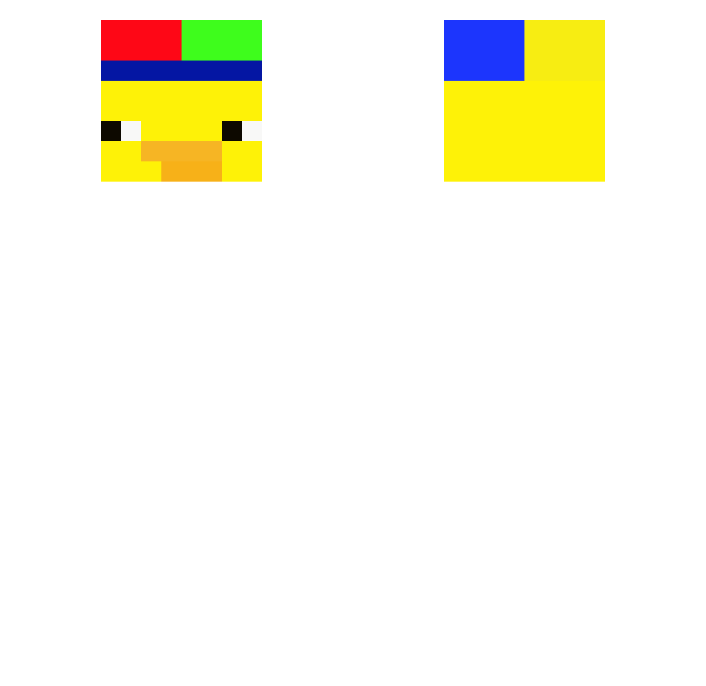 ChaoticShimizu Minecraft skin, front and back view