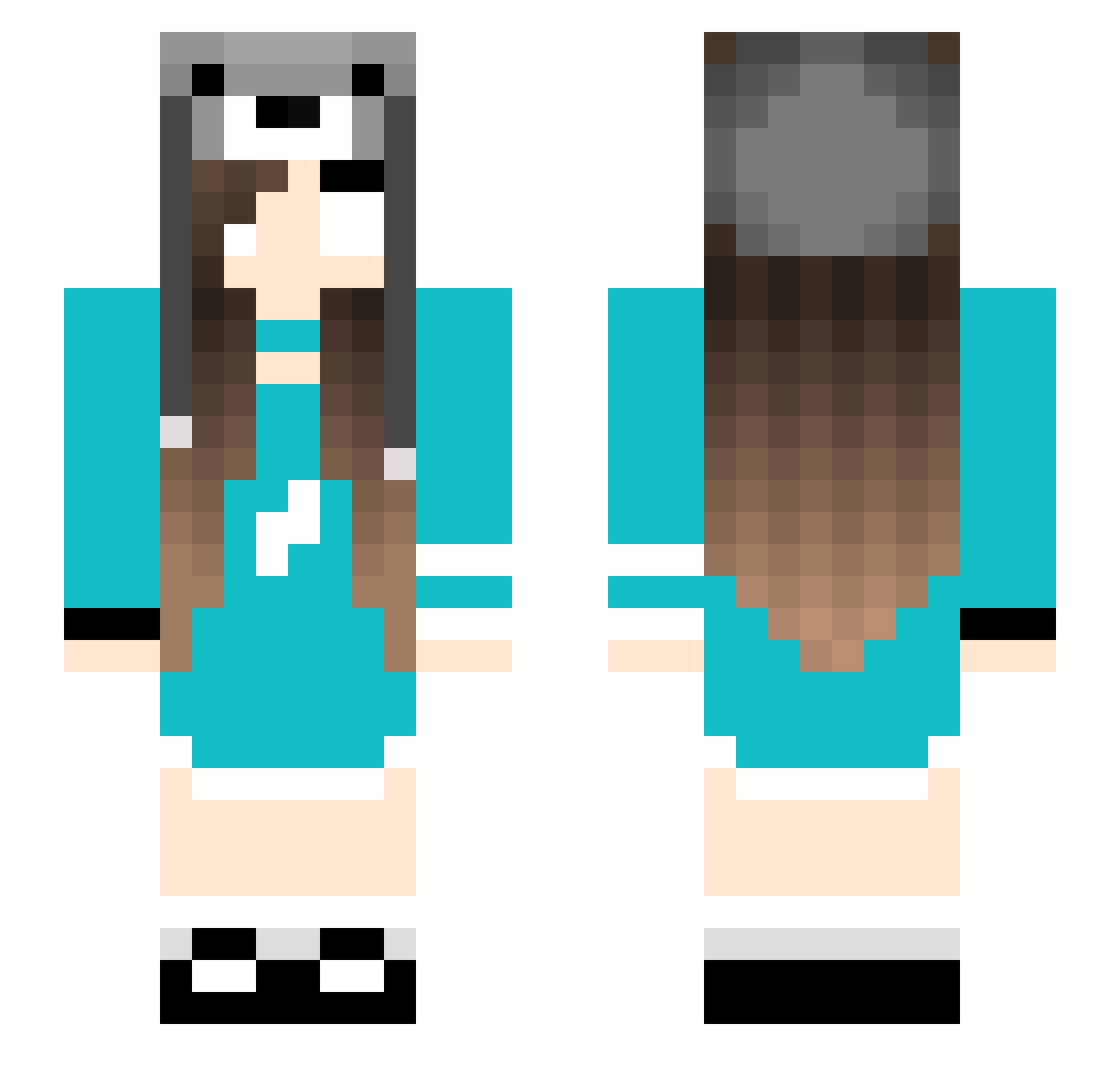 Anninhaaah Minecraft skin, front and back view
