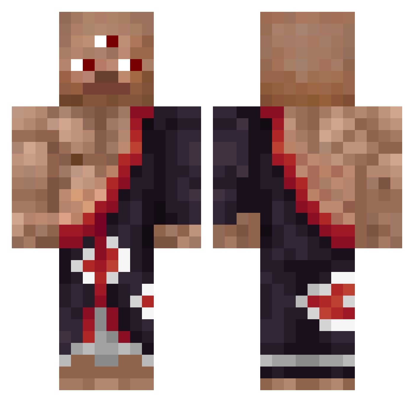 SDP3 Minecraft skin, front and back view