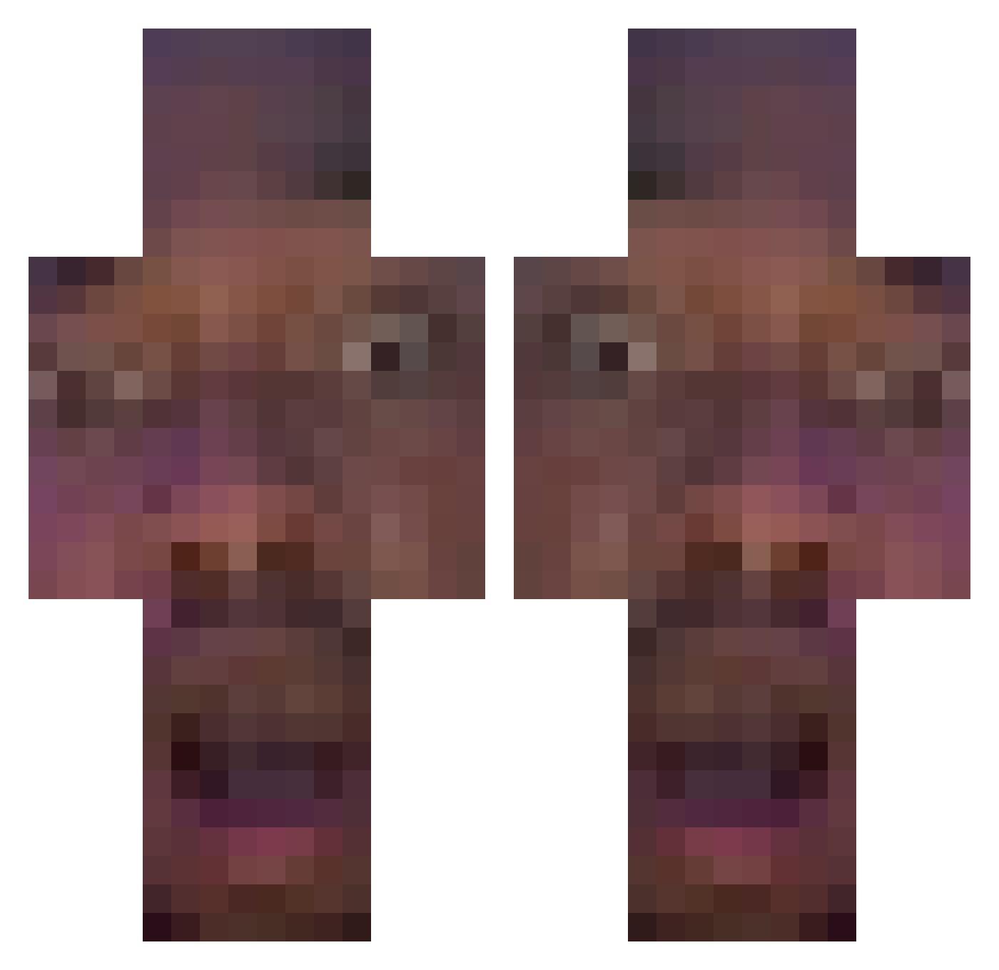 LiLBlack91 Minecraft skin, front and back view