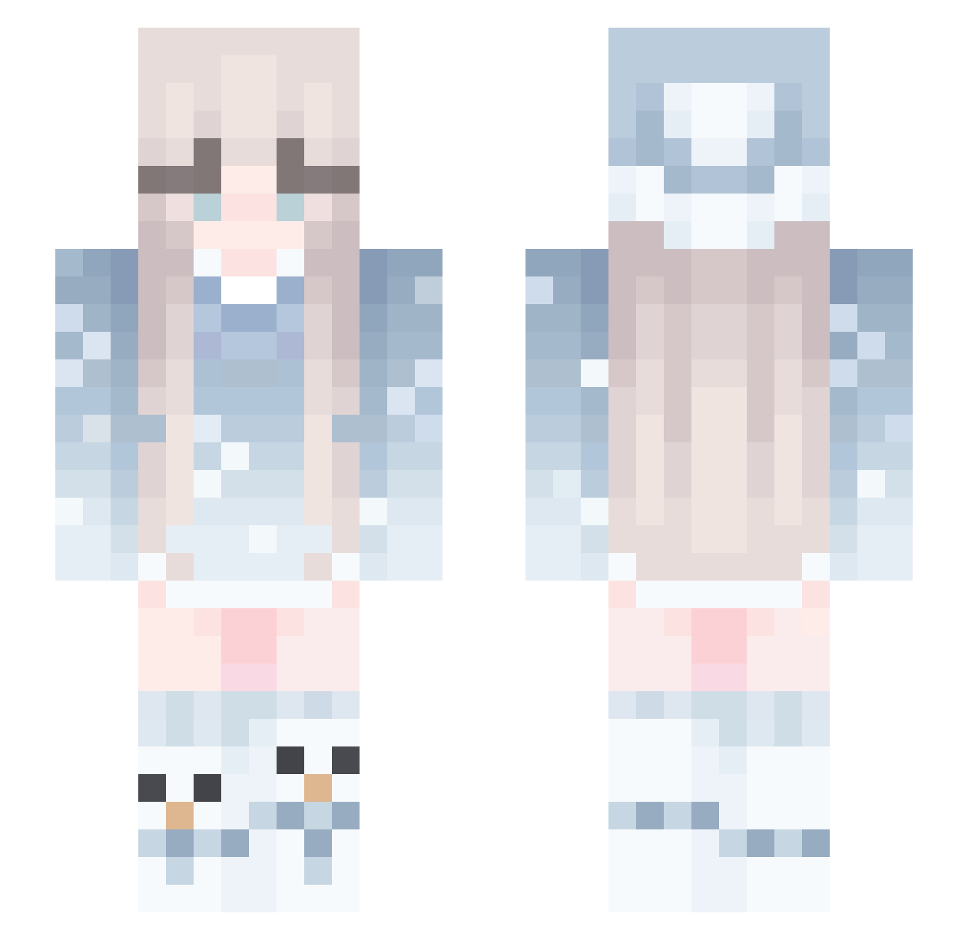 _xyfo Minecraft skin, front and back view