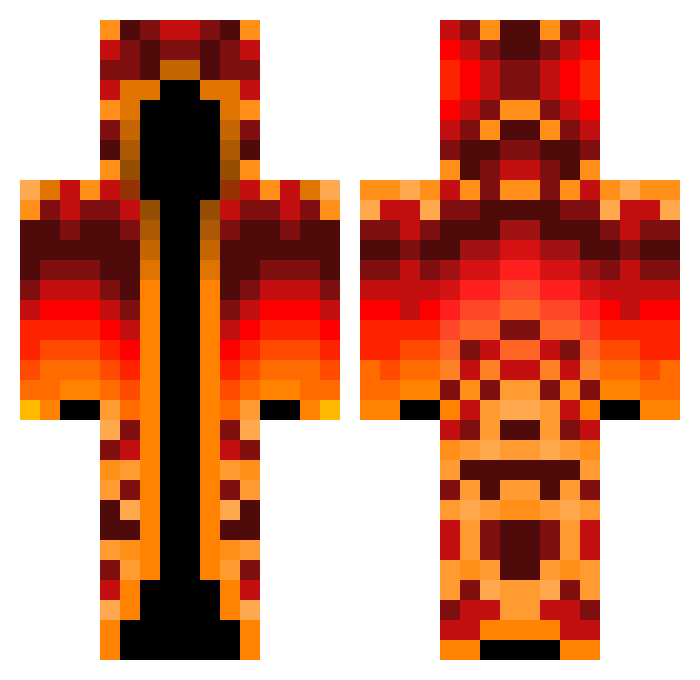 gladiator926 Minecraft skin, front and back view