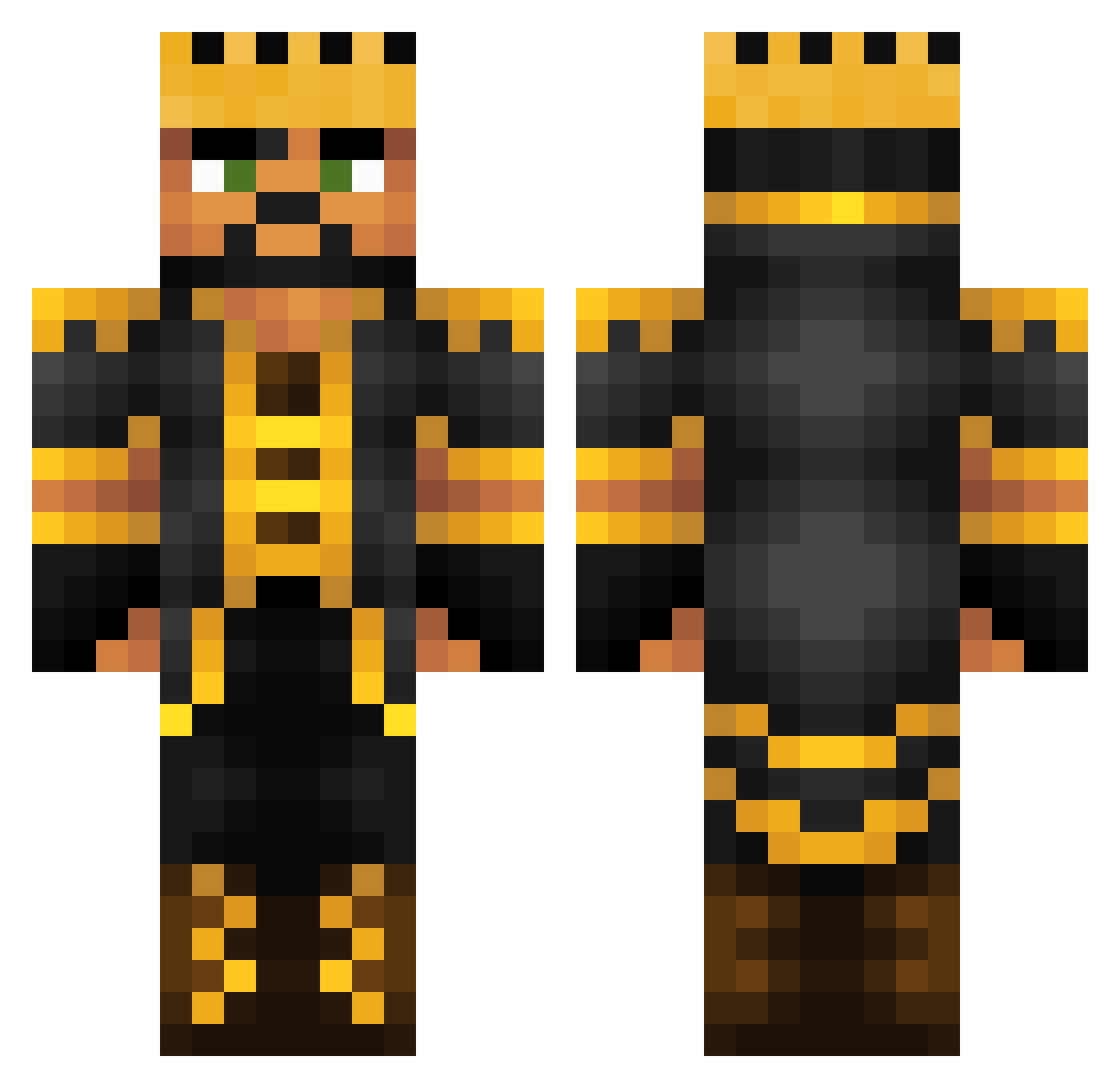 Reddington12 Minecraft skin, front and back view