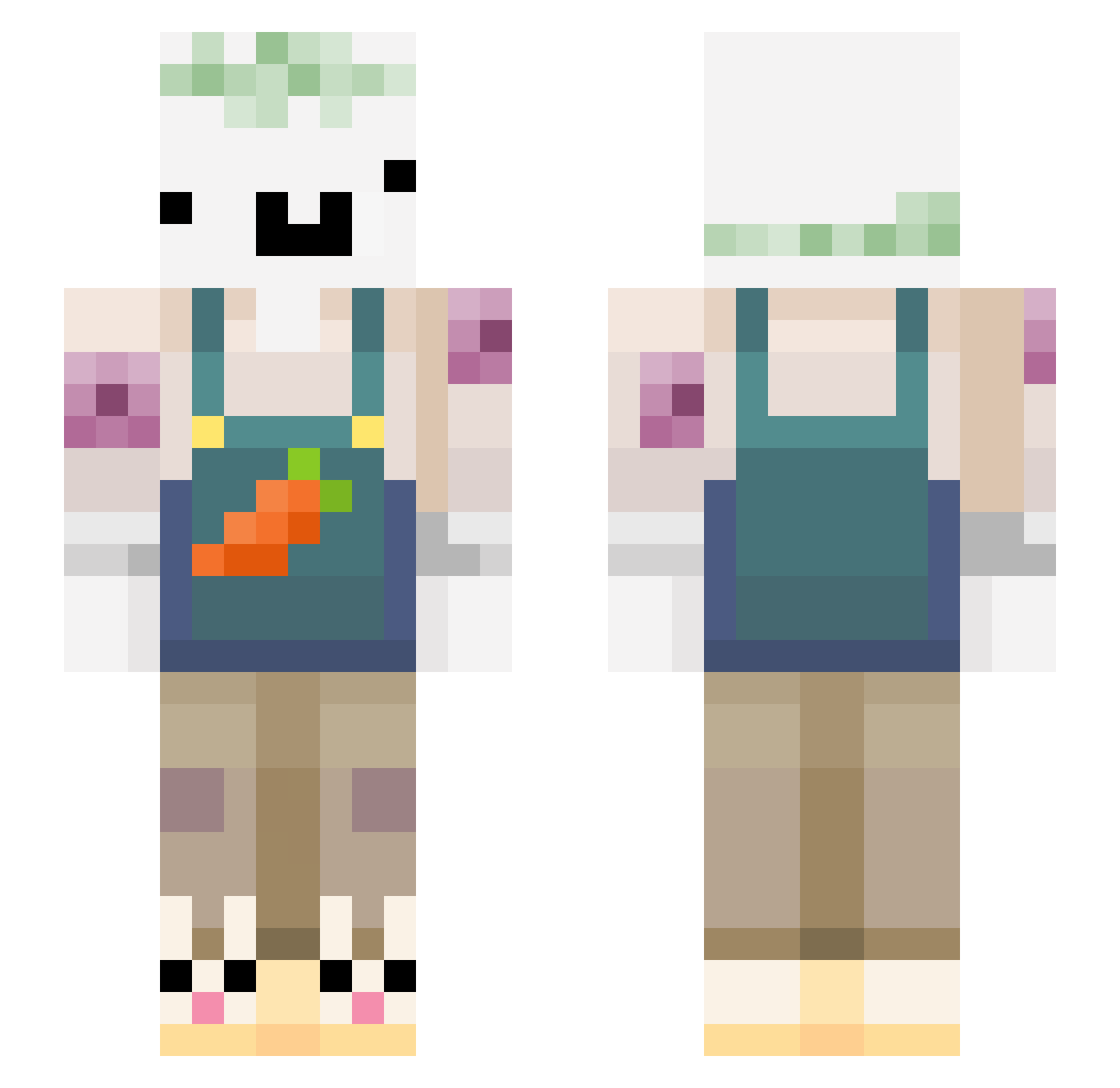 KawaizZ_ Minecraft skin, front and back view