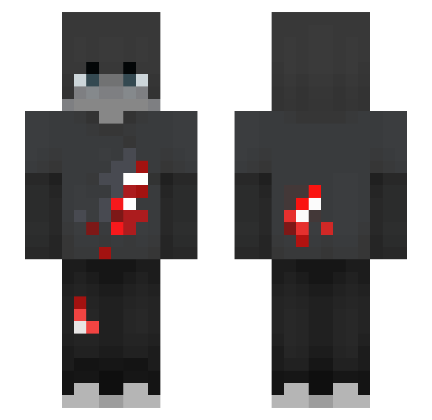 _phasmophobic Minecraft skin, front and back view