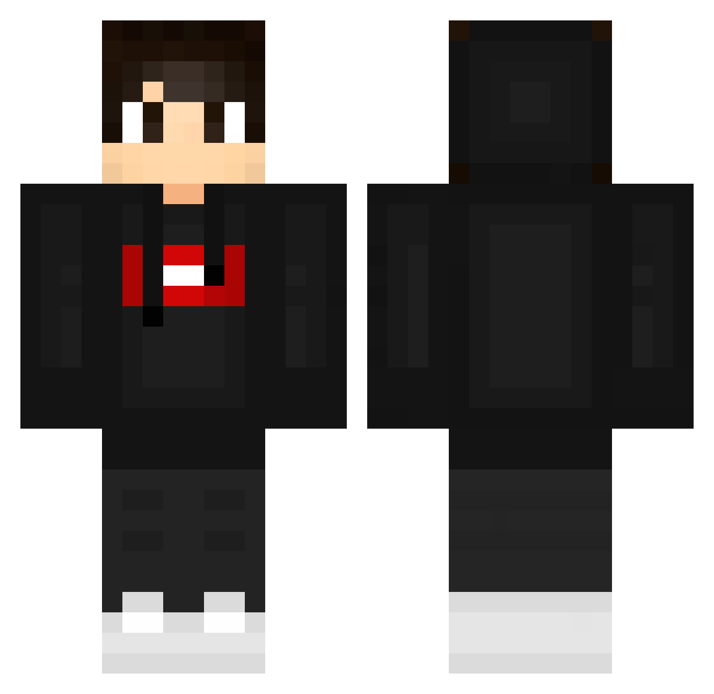 FrankGaming1000 Minecraft skin, front and back view