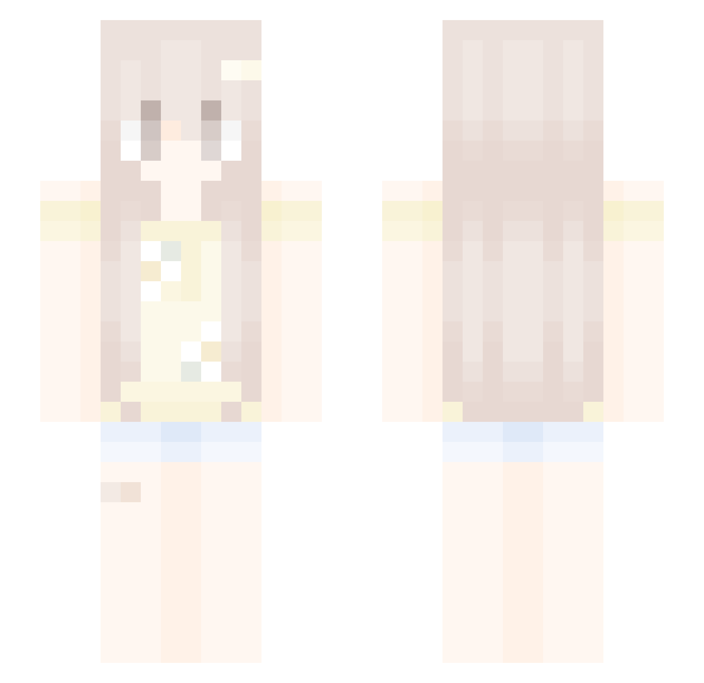 Tulip Minecraft skin, front and back view