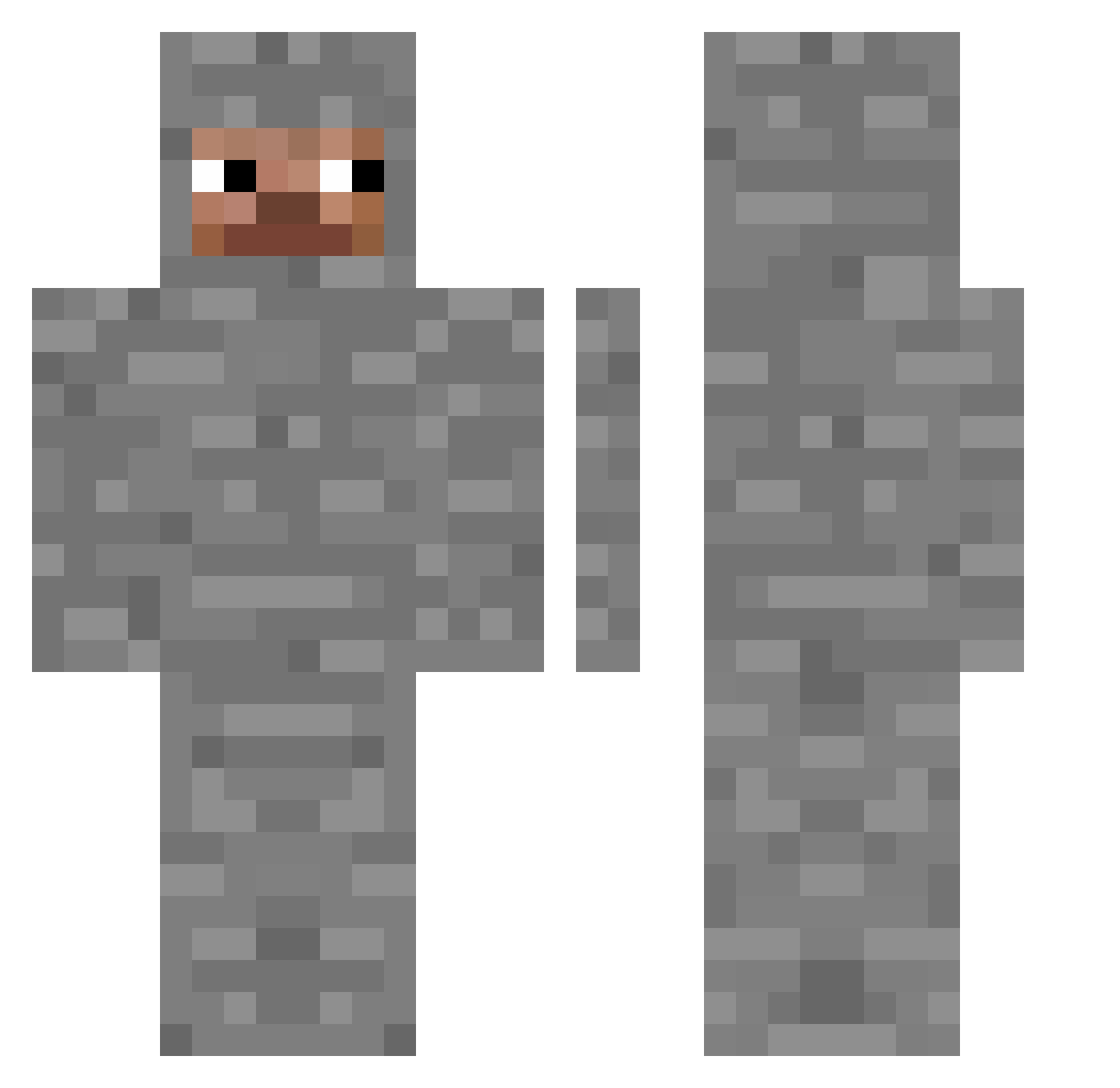 aar1onn Minecraft skin, front and back view