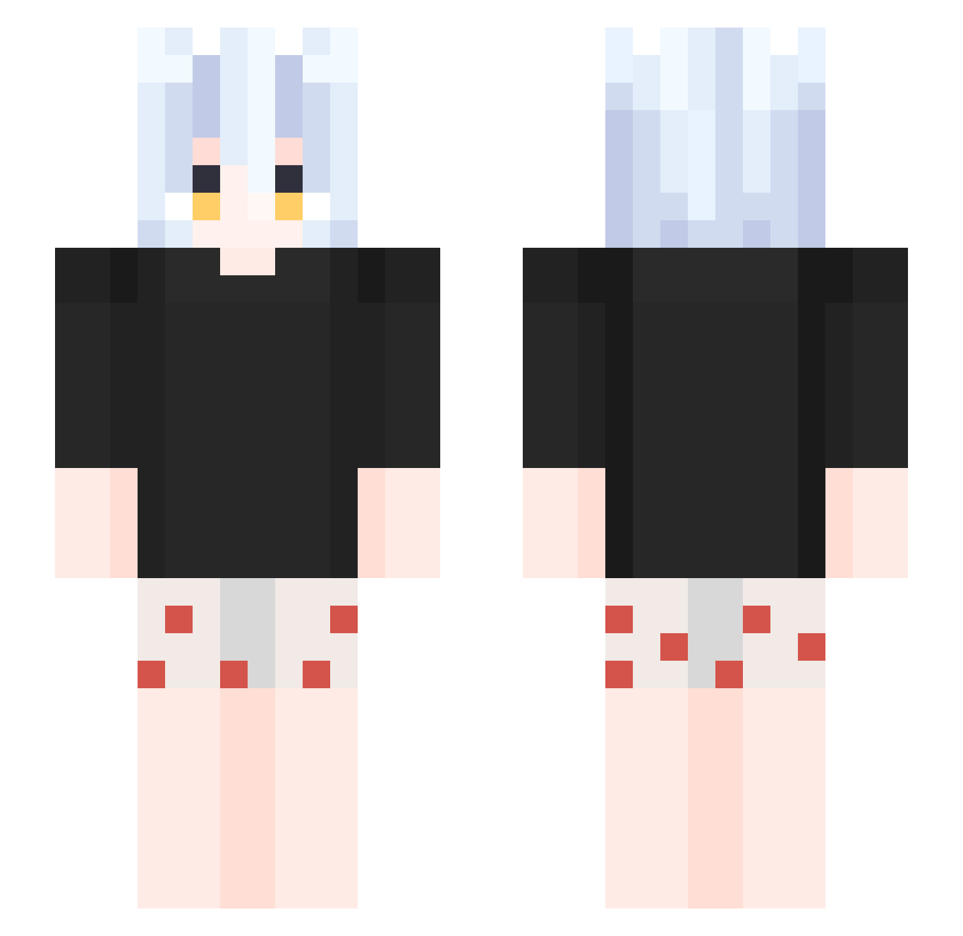 was212 Minecraft skin, front and back view