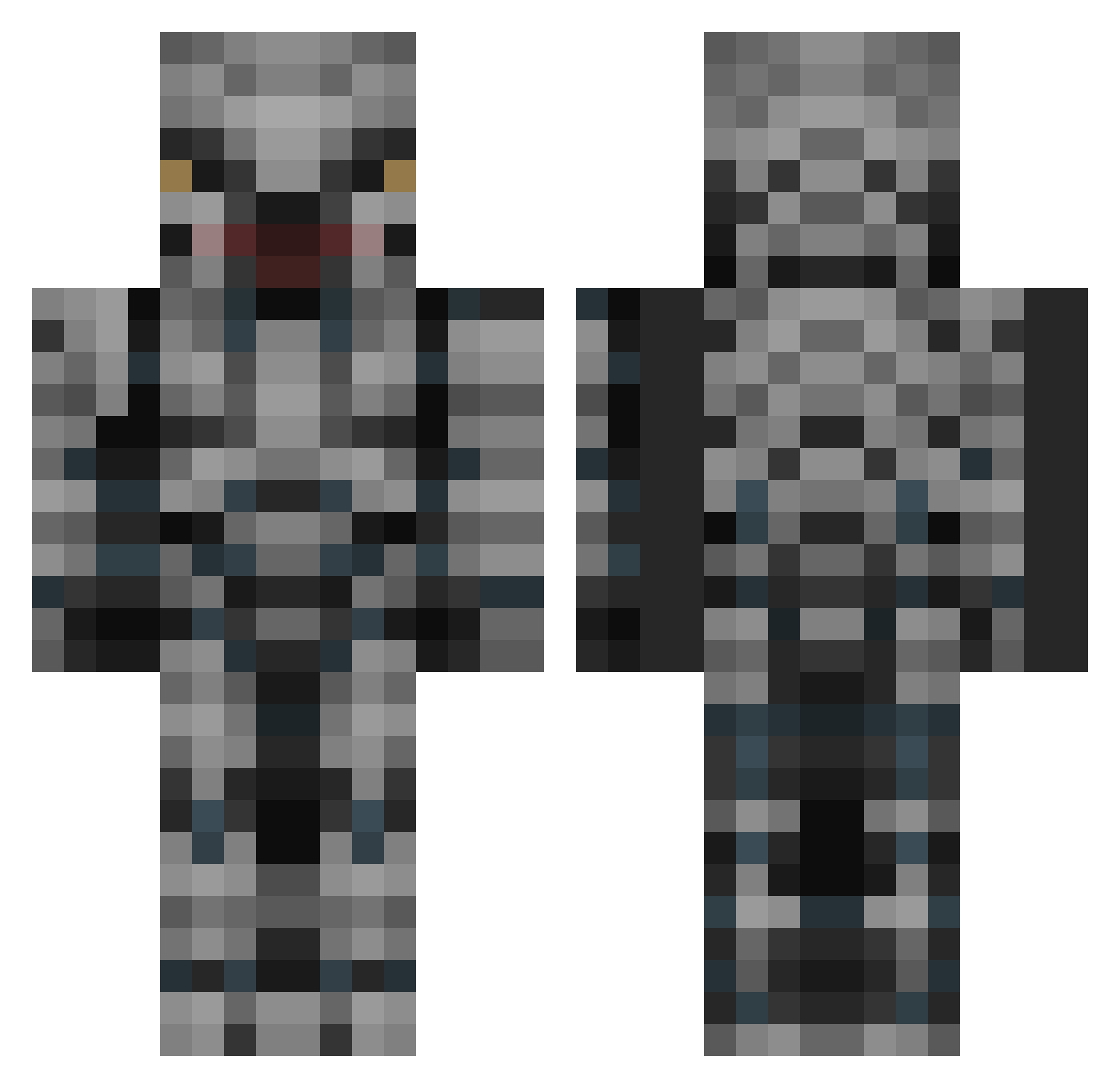 Jessetron007 Minecraft skin, front and back view