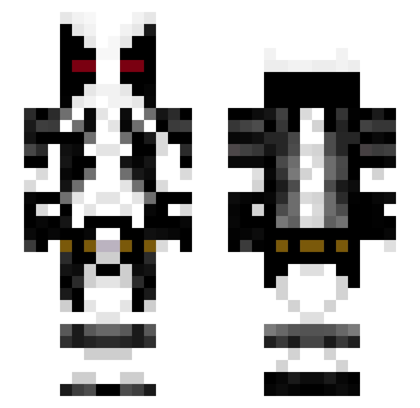 xBlaZzXD Minecraft skin, front and back view