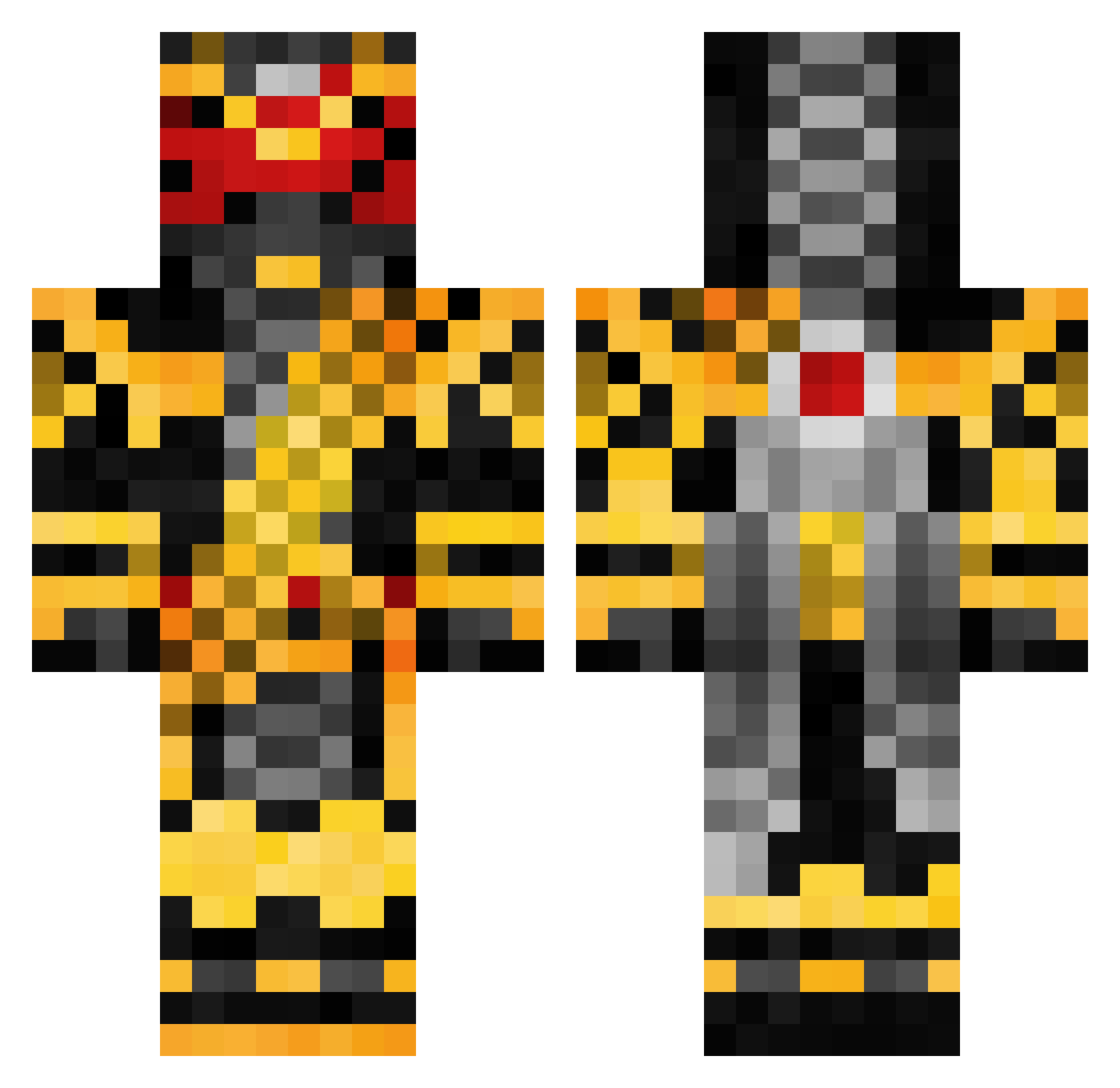 pachytaxx Minecraft skin, front and back view