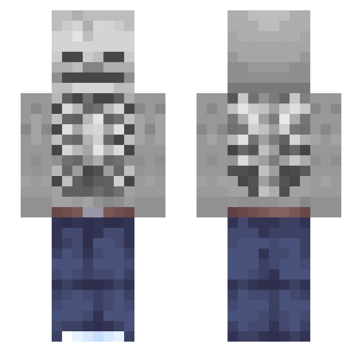 TNT_Tech Minecraft skin, front and back view