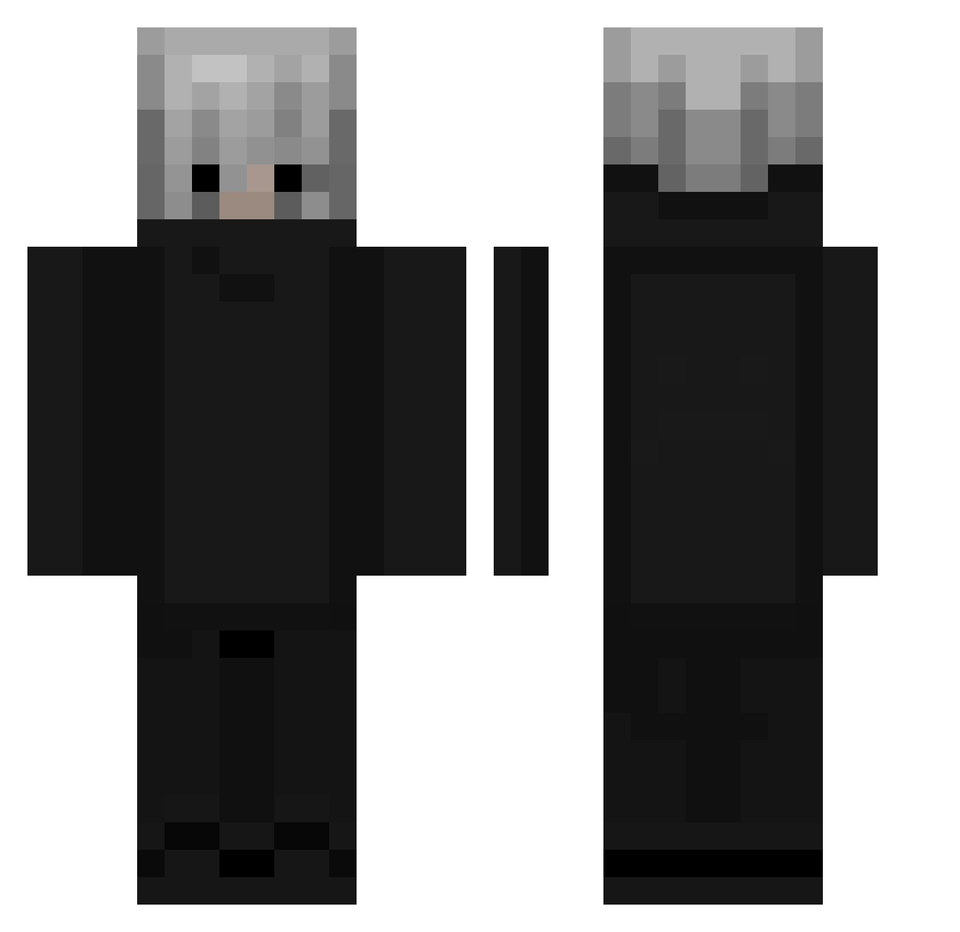 Przyimek Minecraft skin, front and back view