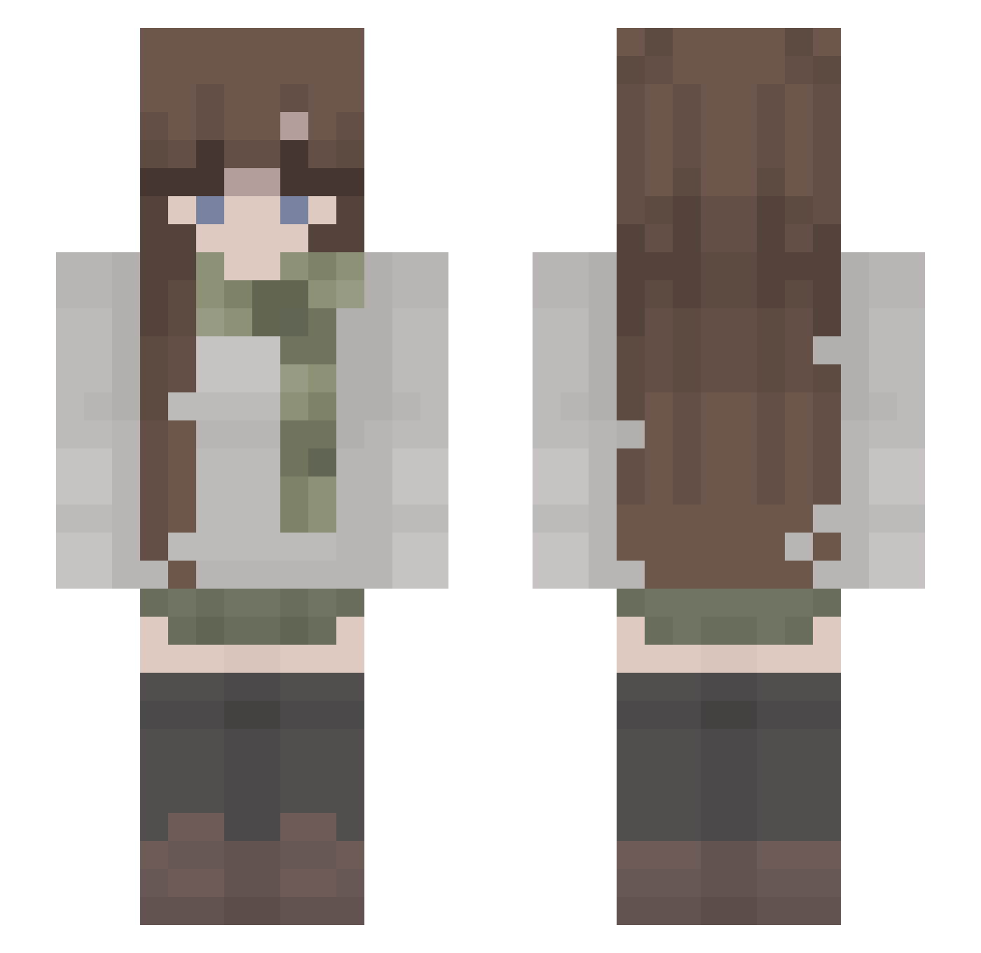 Skylan031 Minecraft skin, front and back view