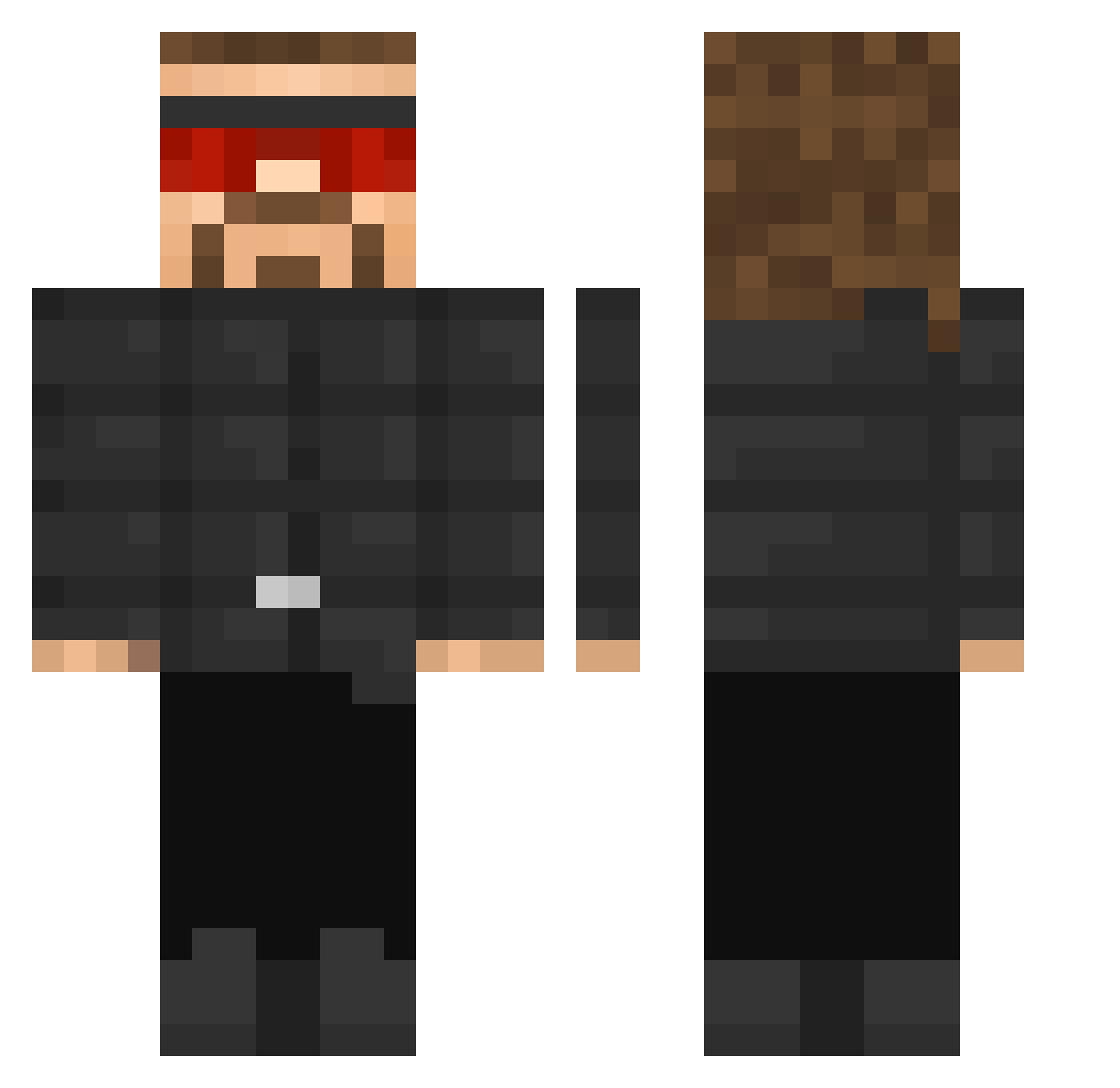 Tasmyn Minecraft skin, front and back view