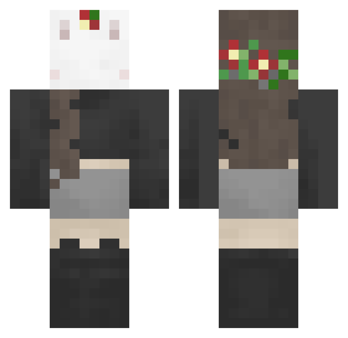 MintyOblivion Minecraft skin, front and back view