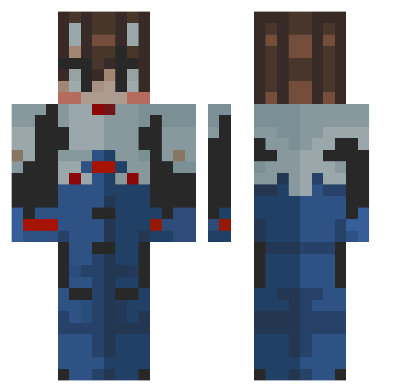 6ixmgs Minecraft skin, front and back view