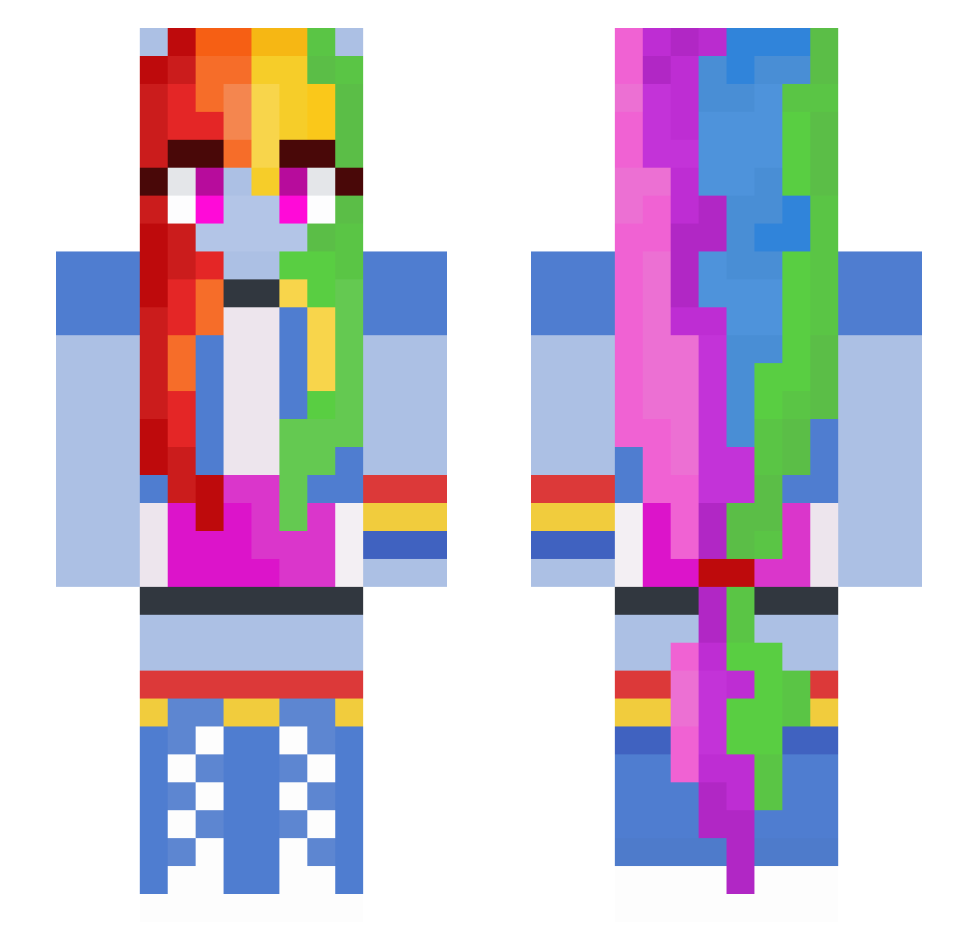 MrKonBon Minecraft skin, front and back view