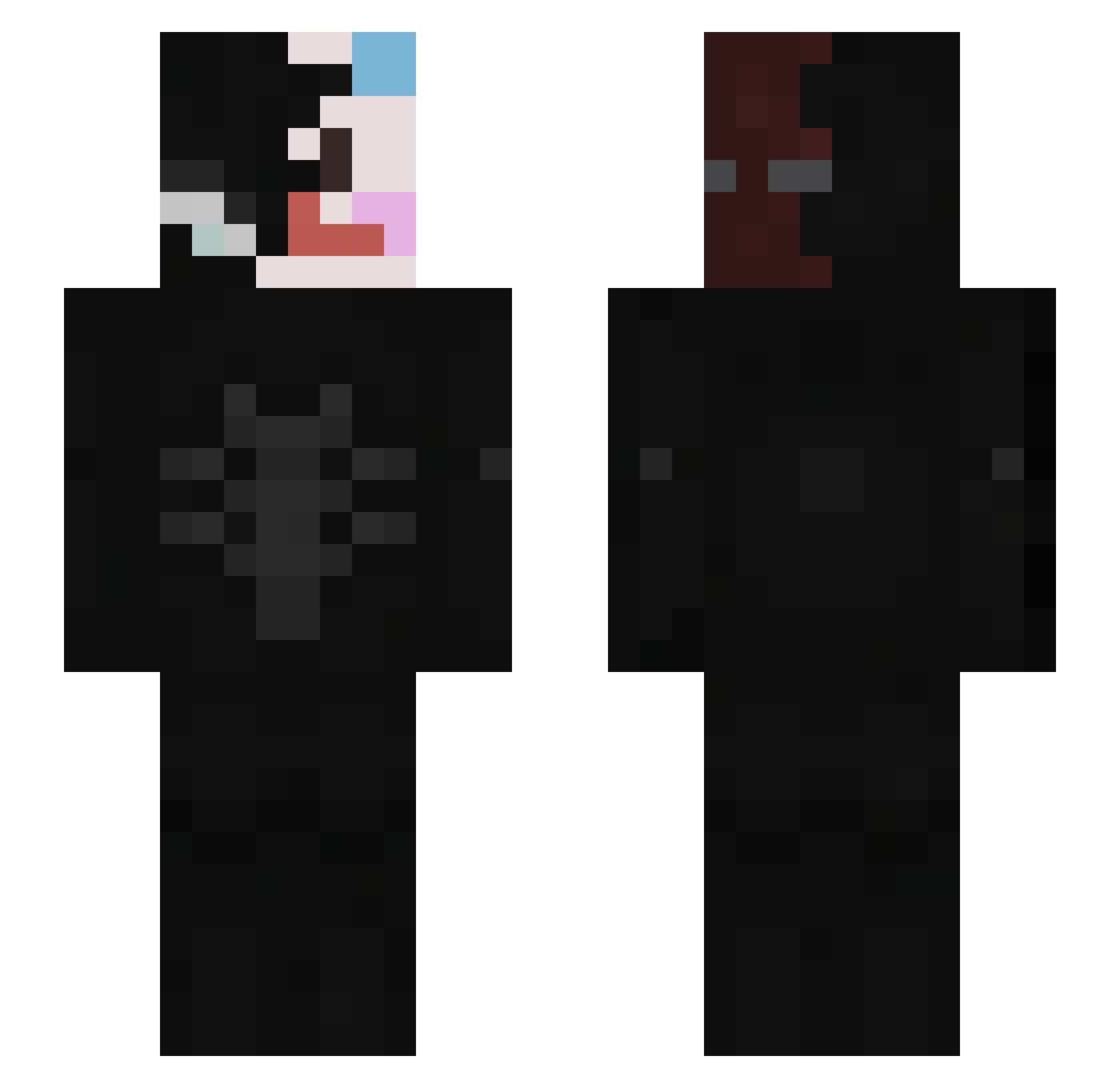 Ashi7 Minecraft skin, front and back view