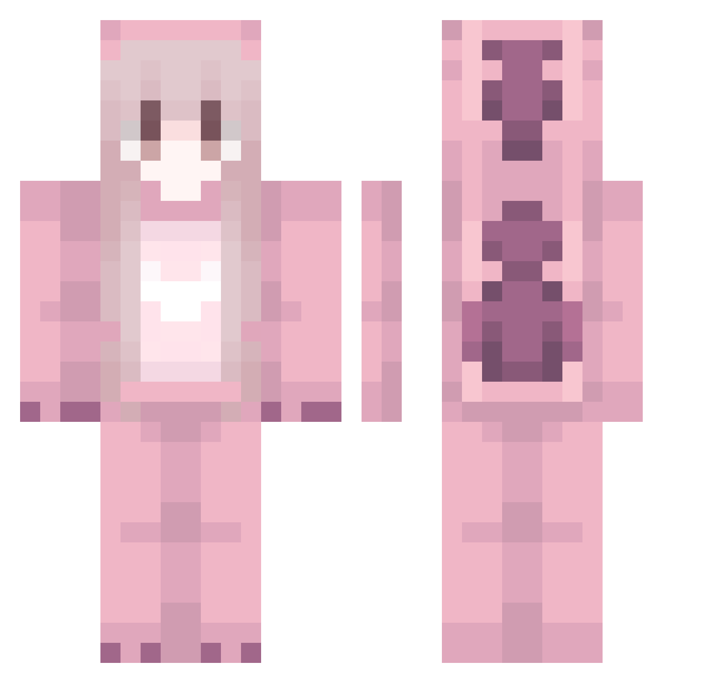 Sakiyaa_ Minecraft skin, front and back view