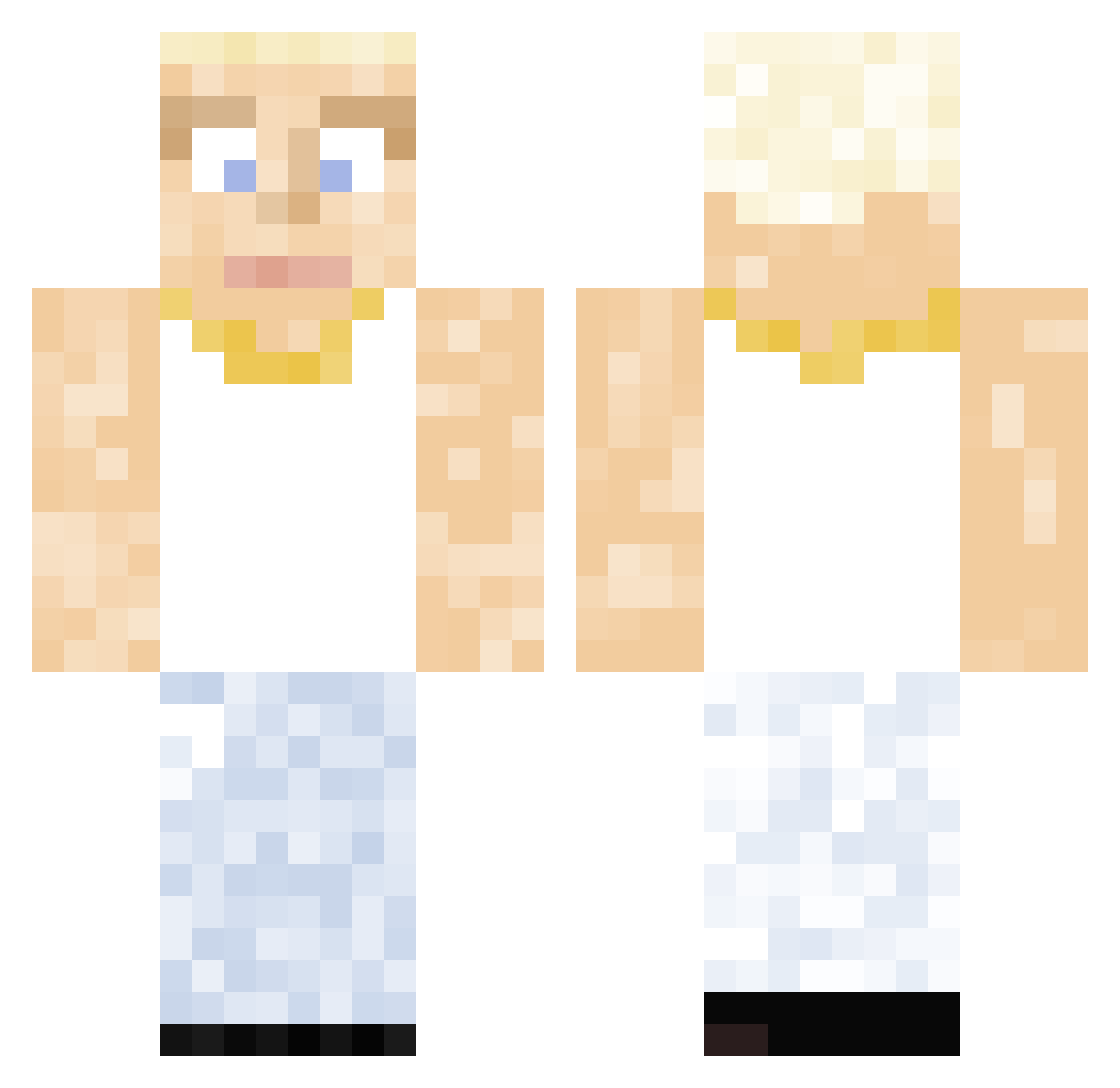 ThatLey Minecraft skin, front and back view