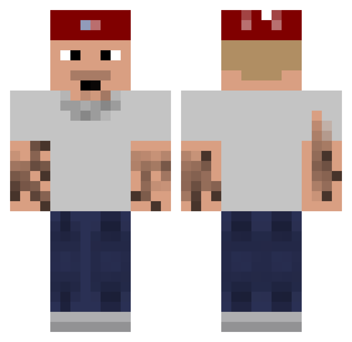 Shaggy1902 Minecraft skin, front and back view