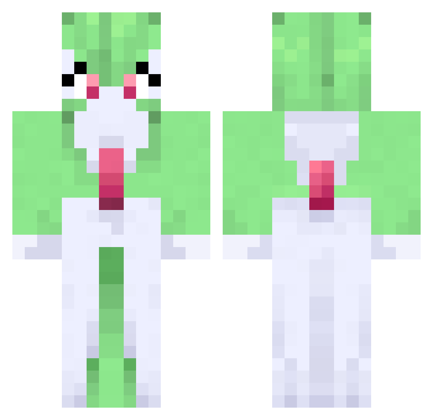 LULUIS_OFICIAL Minecraft skin, front and back view
