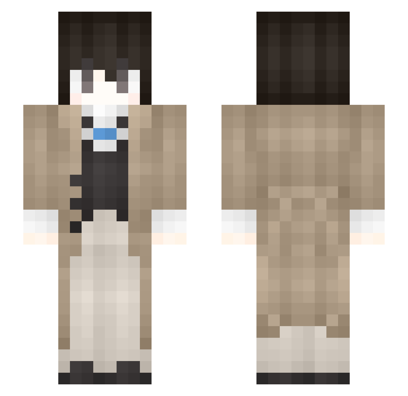 EasonDong Minecraft skin, front and back view