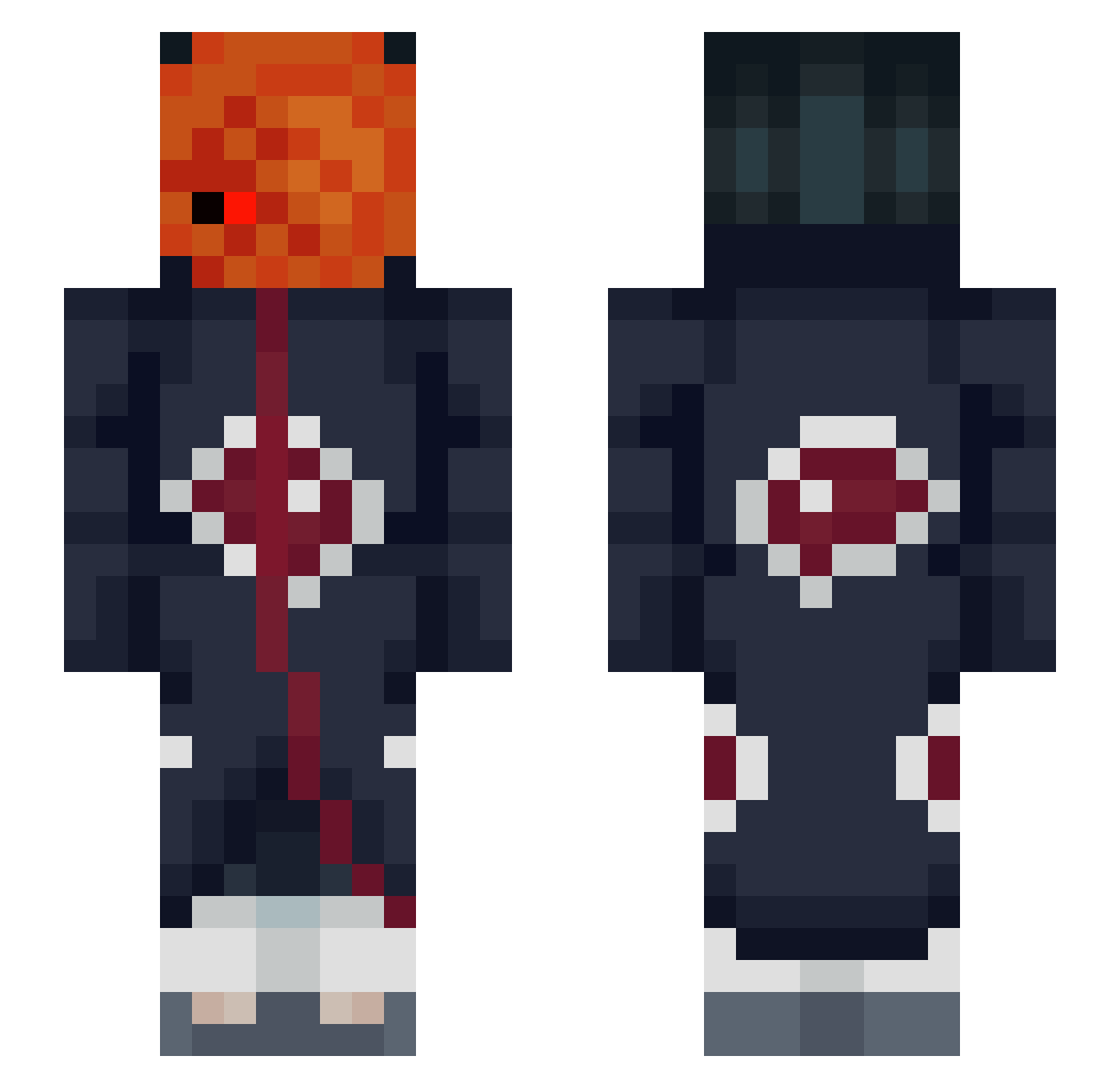 Gawster Minecraft skin, front and back view