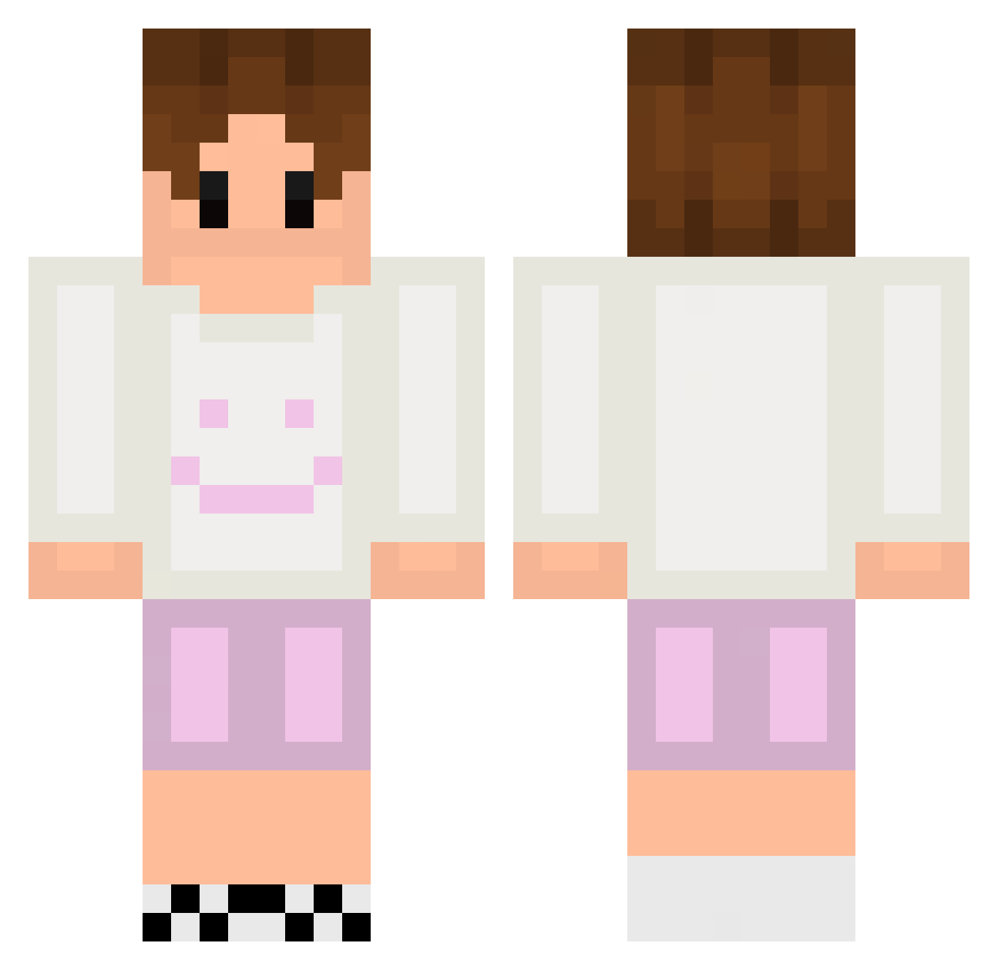 jcpou Minecraft skin, front and back view