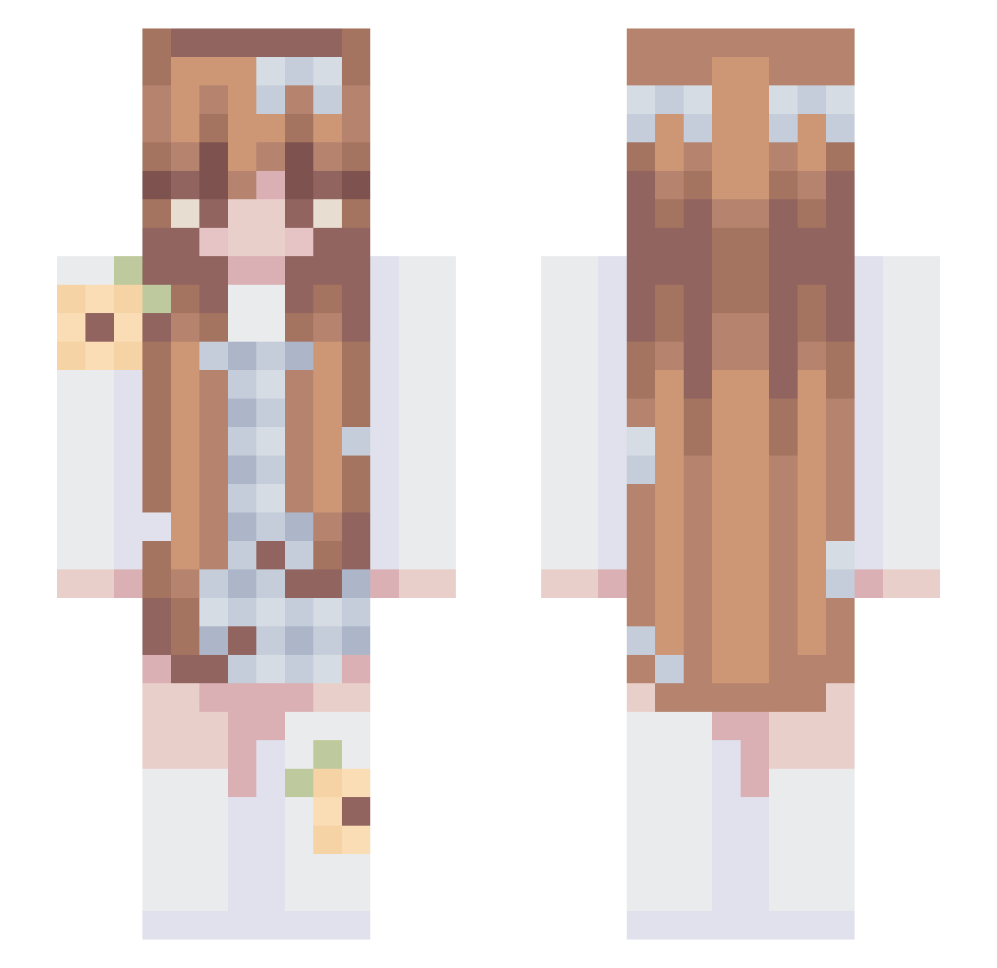 Vlada4 Minecraft skin, front and back view