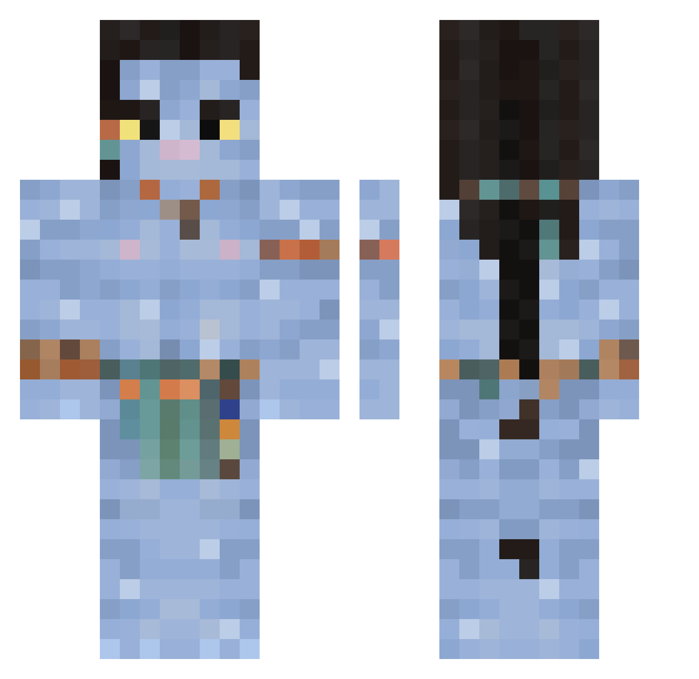 ZenMartyniuk Minecraft skin, front and back view