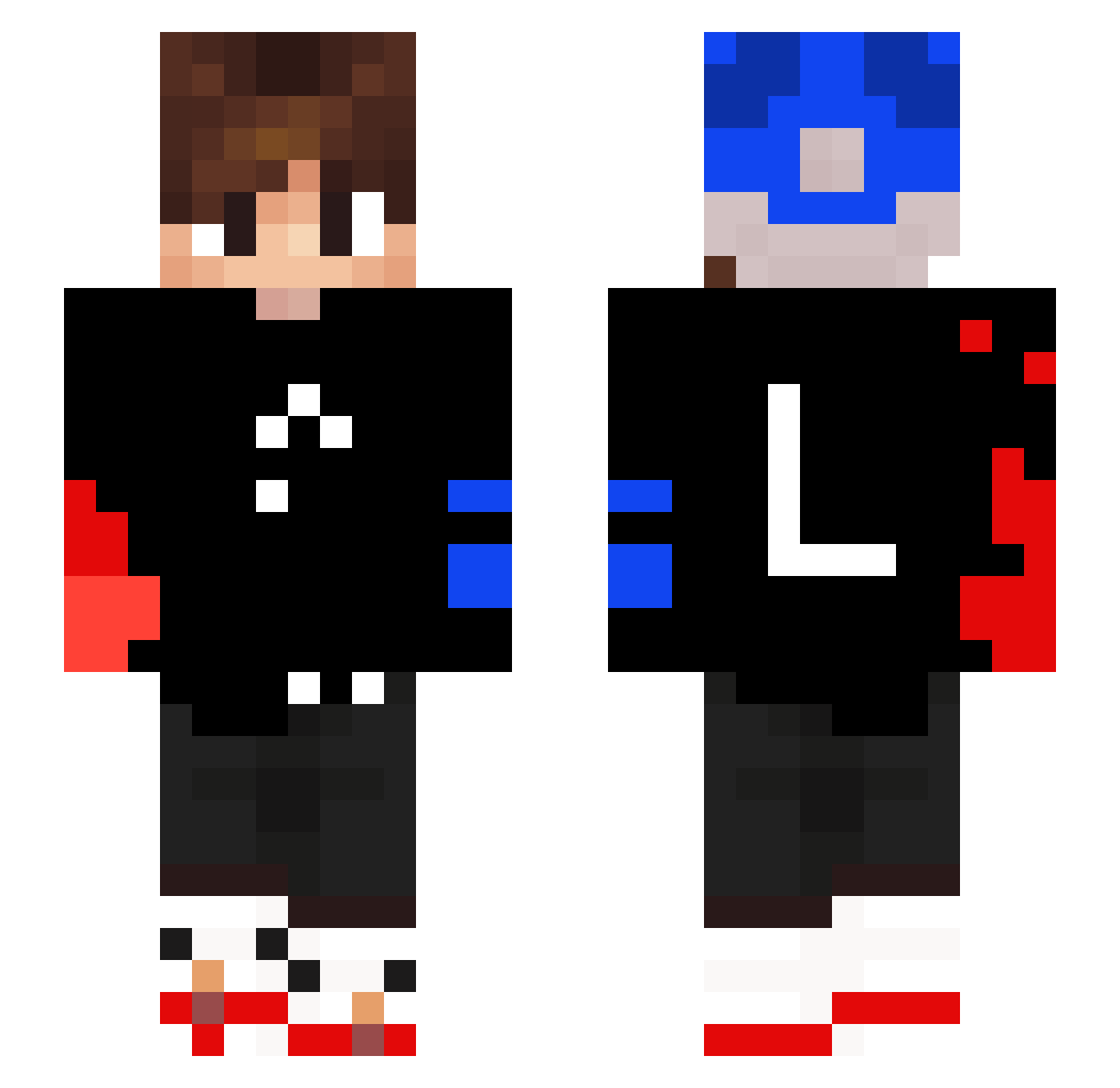 Swistak_bob Minecraft skin, front and back view