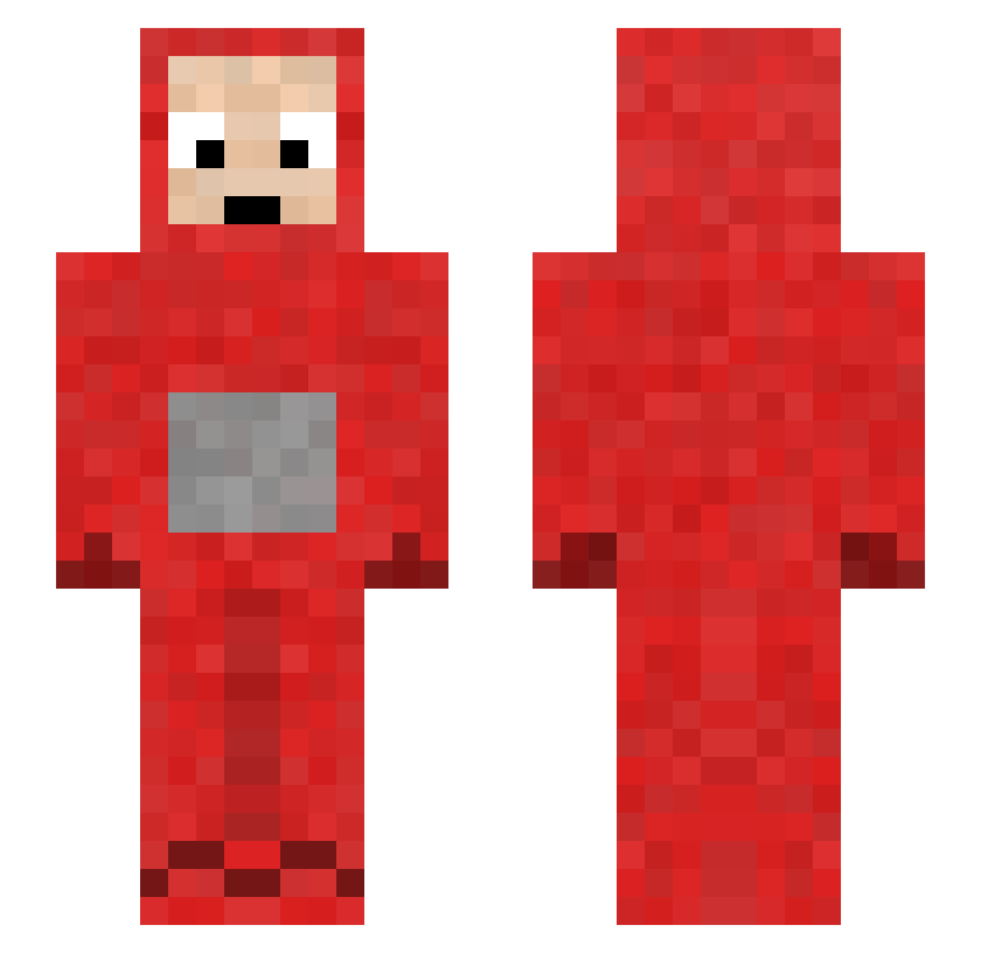 Valextraa Minecraft skin, front and back view