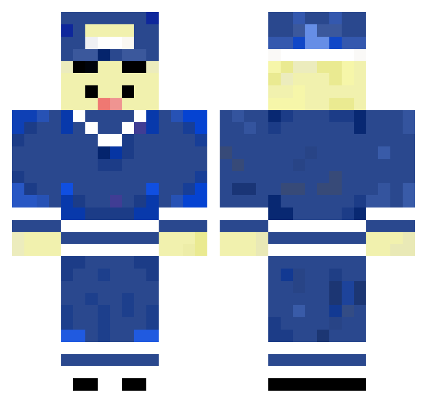 DestianWav Minecraft skin, front and back view