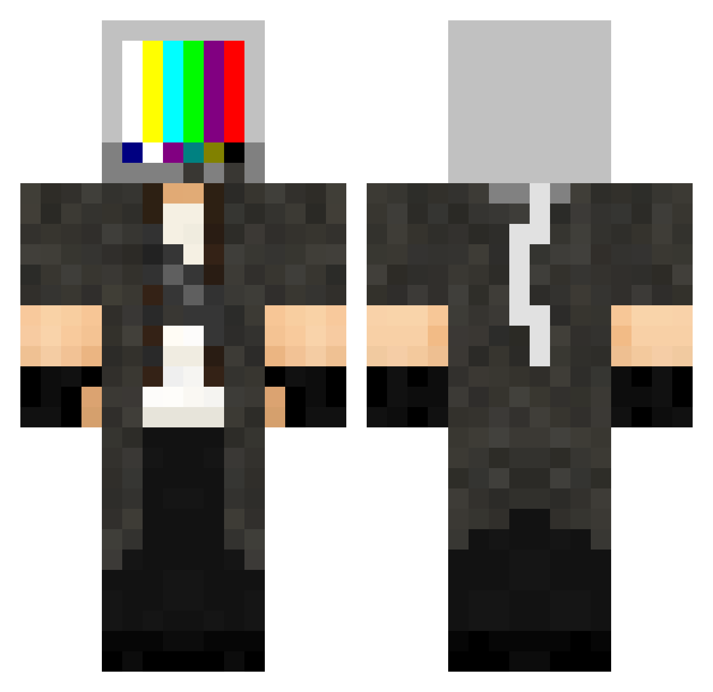 trollman28682989 Minecraft skin, front and back view