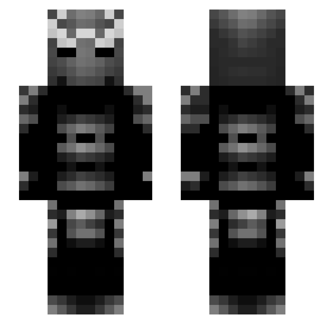smgo Minecraft skin, front and back view