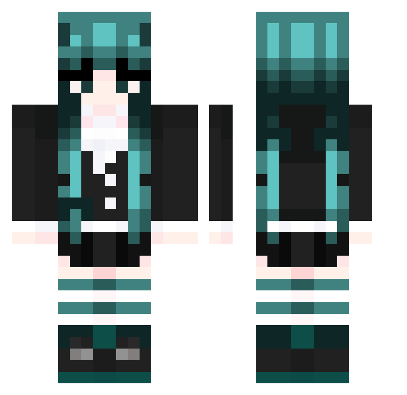 0oButtero0 Minecraft skin, front and back view